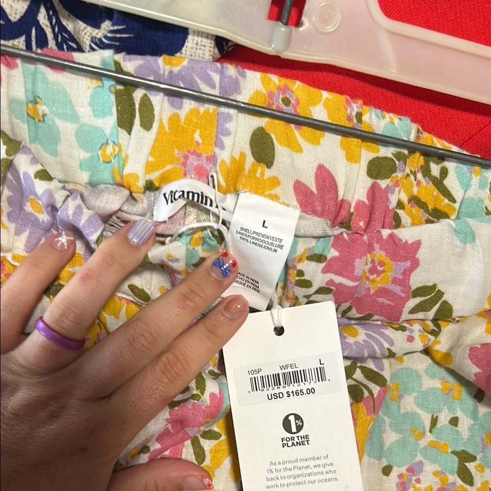 NWT Vitamin A Floral Crop Top and Pants Set - Picture 3 of 5